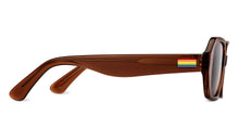 Load image into Gallery viewer, Brown Rectangle Full Rim Unisex Sunglasses by Vincent Chase Polarized-200583