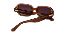 Load image into Gallery viewer, Brown Rectangle Full Rim Unisex Sunglasses by Vincent Chase Polarized-200583