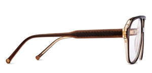 Brown Aviator Full Rim Unisex Eyeglasses by John Jacobs-205984