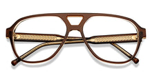 Load image into Gallery viewer, Brown Aviator Full Rim Unisex Eyeglasses by John Jacobs-205984