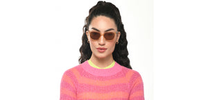 Brown Cat Eye Full Rim Women Sunglasses by Vincent Chase Polarized-215460