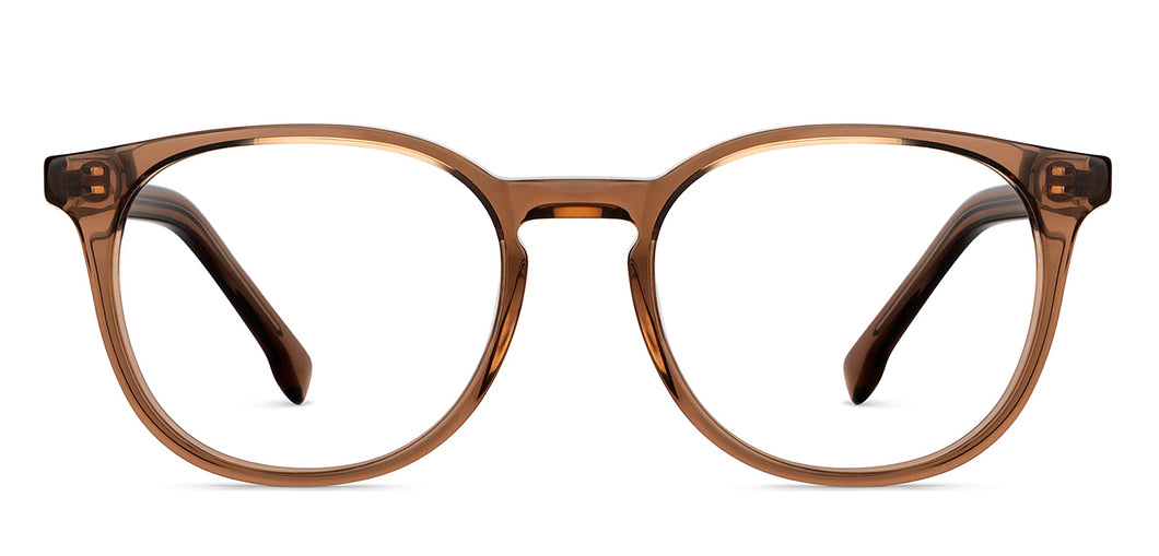 Brown Round Full Rim Unisex Eyeglasses by Vincent Chase-151621