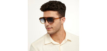 Load image into Gallery viewer, Brown Geometric Full Rim Unisex Sunglasses by Vincent Chase-200498