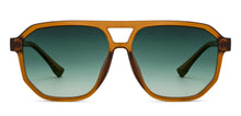 Load image into Gallery viewer, Brown Geometric Full Rim Unisex Sunglasses by Vincent Chase-200498
