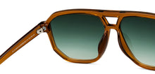 Load image into Gallery viewer, Brown Geometric Full Rim Unisex Sunglasses by Vincent Chase-200498