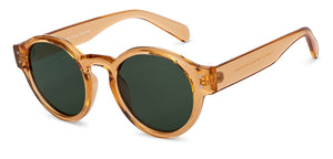 Brown Round Full Rim Unisex Sunglasses by Vincent Chase Polarized-151895