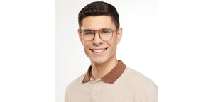 Brown Geometric Full Rim Unisex Eyeglasses by Lenskart Air-201276