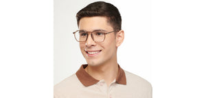 Brown Geometric Full Rim Unisex Eyeglasses by Lenskart Air-201276
