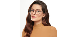 Brown Geometric Full Rim Unisex Eyeglasses by Lenskart Air-201276