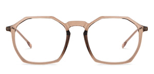 Brown Geometric Full Rim Unisex Eyeglasses by Lenskart Air-201276