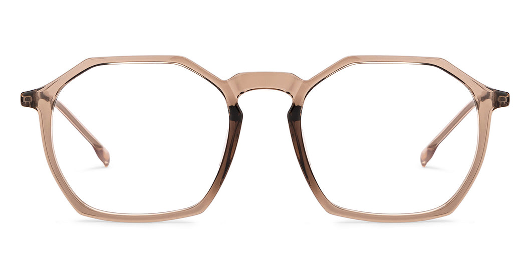 Brown Geometric Full Rim Unisex Eyeglasses by Lenskart Air-201276