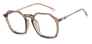 Brown Geometric Full Rim Unisex Eyeglasses by Lenskart Air-201276