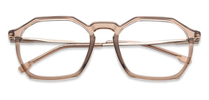 Brown Geometric Full Rim Unisex Eyeglasses by Lenskart Air-201276