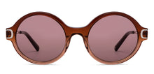 Load image into Gallery viewer, Brown Round Full Rim Unisex Sunglasses by John Jacobs-152722