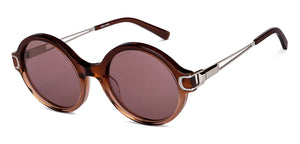 Brown Round Full Rim Unisex Sunglasses by John Jacobs-152722