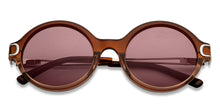 Load image into Gallery viewer, Brown Round Full Rim Unisex Sunglasses by John Jacobs-152722