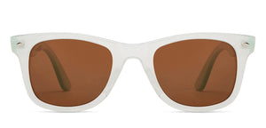 White Transparent Wayfarer Full Rim Unisex Sunglasses by Vincent Chase Polarized-209470