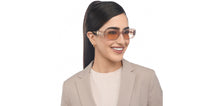 Load image into Gallery viewer, Brown Rectangle Full Rim Women Sunglasses by John Jacobs-209440