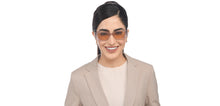 Load image into Gallery viewer, Brown Rectangle Full Rim Women Sunglasses by John Jacobs-209440