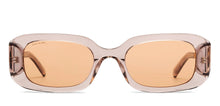 Load image into Gallery viewer, Brown Rectangle Full Rim Women Sunglasses by John Jacobs-209440