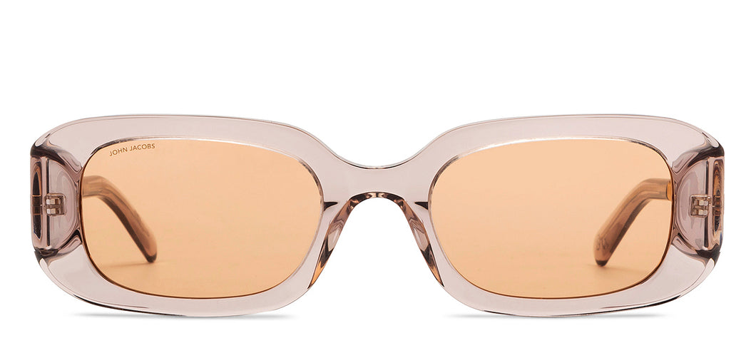 Brown Rectangle Full Rim Women Sunglasses by John Jacobs-209440