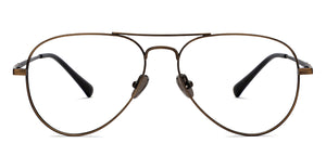 Copper Aviator Full Rim Unisex Eyeglasses by John Jacobs-209670