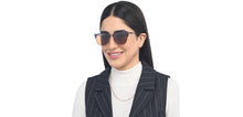 Load image into Gallery viewer, Blue Clubmaster Full Rim Unisex Sunglasses by Vincent Chase Polarized-209297