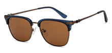 Load image into Gallery viewer, Blue Clubmaster Full Rim Unisex Sunglasses by Vincent Chase Polarized-209297