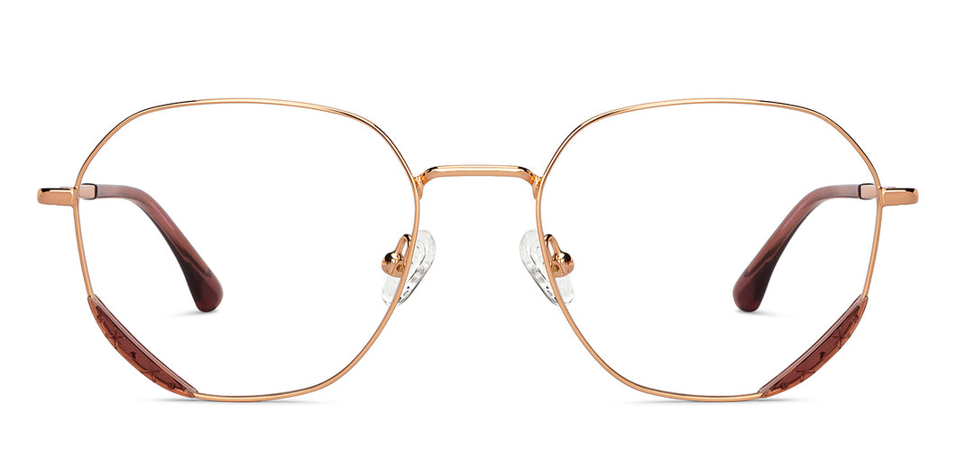 Copper Round Full Rim Unisex Eyeglasses by John Jacobs-150370