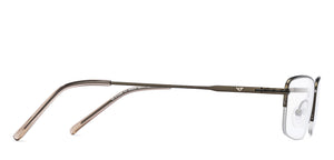 Copper Rectangle Half Rim Unisex Eyeglasses by Vincent Chase-209025