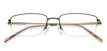 Load image into Gallery viewer, Copper Rectangle Half Rim Unisex Eyeglasses by Vincent Chase-209025