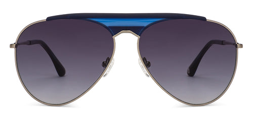 Silver Aviator Full Rim Unisex Sunglasses by John Jacobs-150969