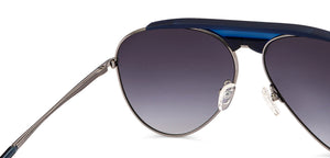 Silver Aviator Full Rim Unisex Sunglasses by John Jacobs-150969
