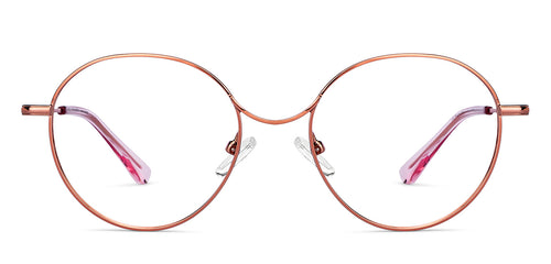 Copper Round Full Rim Unisex Eyeglasses by John Jacobs-150694