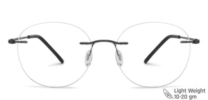 Gunmetal Round Rimless Unisex Eyeglasses by Vincent Chase Online-140217