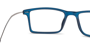 Blue Rectangle Full Rim Unisex Eyeglasses by Lenskart Air Online-140580