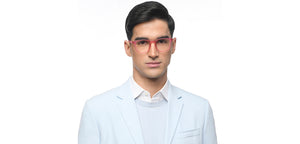 Pink Wayfarer Full Rim Unisex Eyeglasses by Lenskart Hustlr-216712