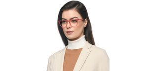 Pink Wayfarer Full Rim Unisex Eyeglasses by Lenskart Hustlr-216712
