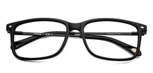 Load image into Gallery viewer, Black Rectangle Full Rim Men Eyeglasses by Fossil-148844