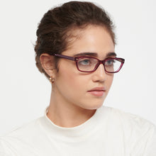 Load image into Gallery viewer, Purple Rectangle Full Rim Women Eyeglasses by Fossil-148810