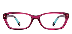 Purple Rectangle Full Rim Women Eyeglasses by Fossil-148810