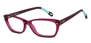 Purple Rectangle Full Rim Women Eyeglasses by Fossil-148810