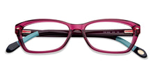 Load image into Gallery viewer, Purple Rectangle Full Rim Women Eyeglasses by Fossil-148810