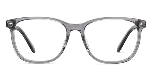 Grey Rectangle Full Rim Men Eyeglasses by Fossil-148833