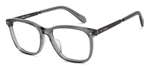 Grey Rectangle Full Rim Men Eyeglasses by Fossil-148833