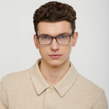 Load image into Gallery viewer, Grey Rectangle Full Rim Men Eyeglasses by Fossil-148835