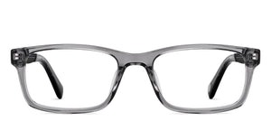 Grey Rectangle Full Rim Men Eyeglasses by Fossil-148835