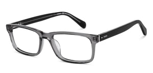 Grey Rectangle Full Rim Men Eyeglasses by Fossil-148835