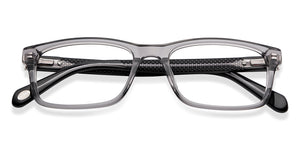 Grey Rectangle Full Rim Men Eyeglasses by Fossil-148835