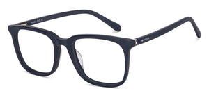 Blue Rectangle Full Rim Men Eyeglasses by Fossil-148807
